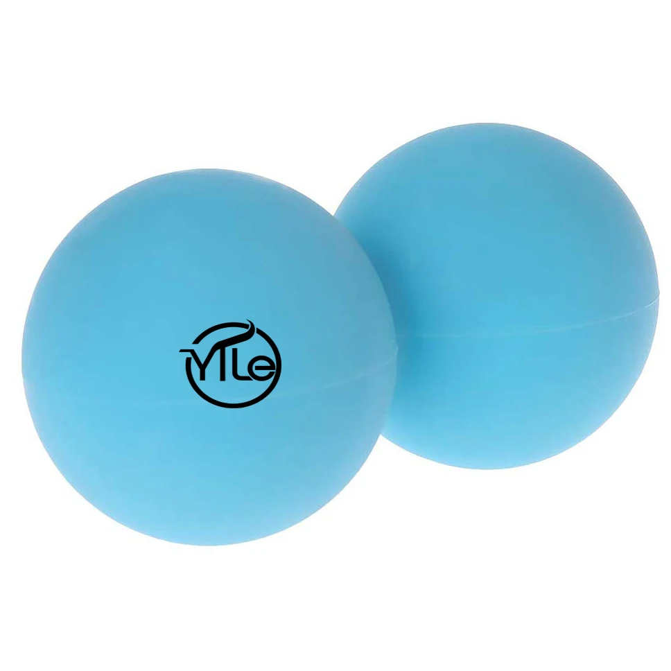 Custom logo peanut Silicone foot hand fascia massage lacrosse balls wholesale