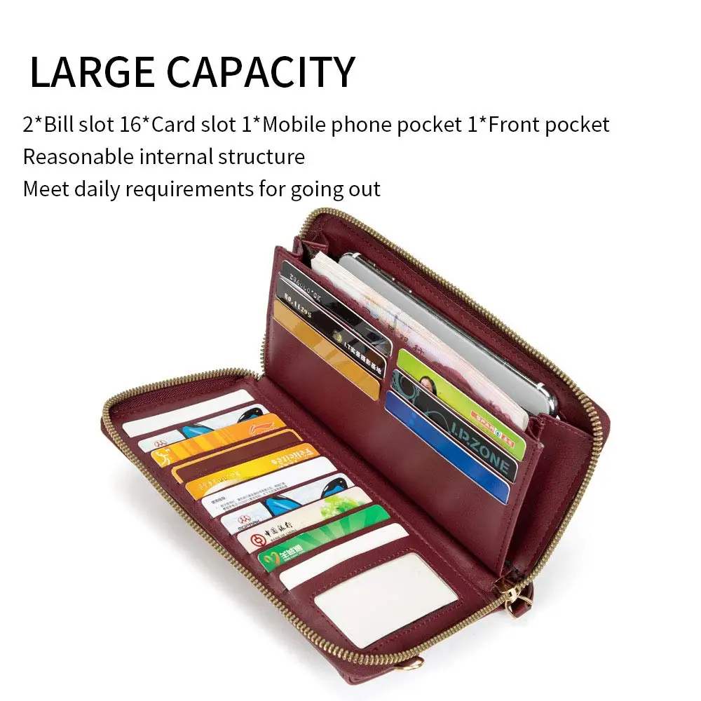 Fashion women wallet Slot Touch Screen lady Small phone Crossbody purse