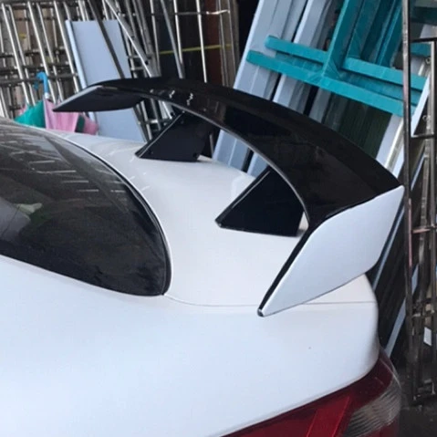 Automobile general rear spoiler without hole installation rear spoiler ex model tail fixed wind sports car ABS plastic material