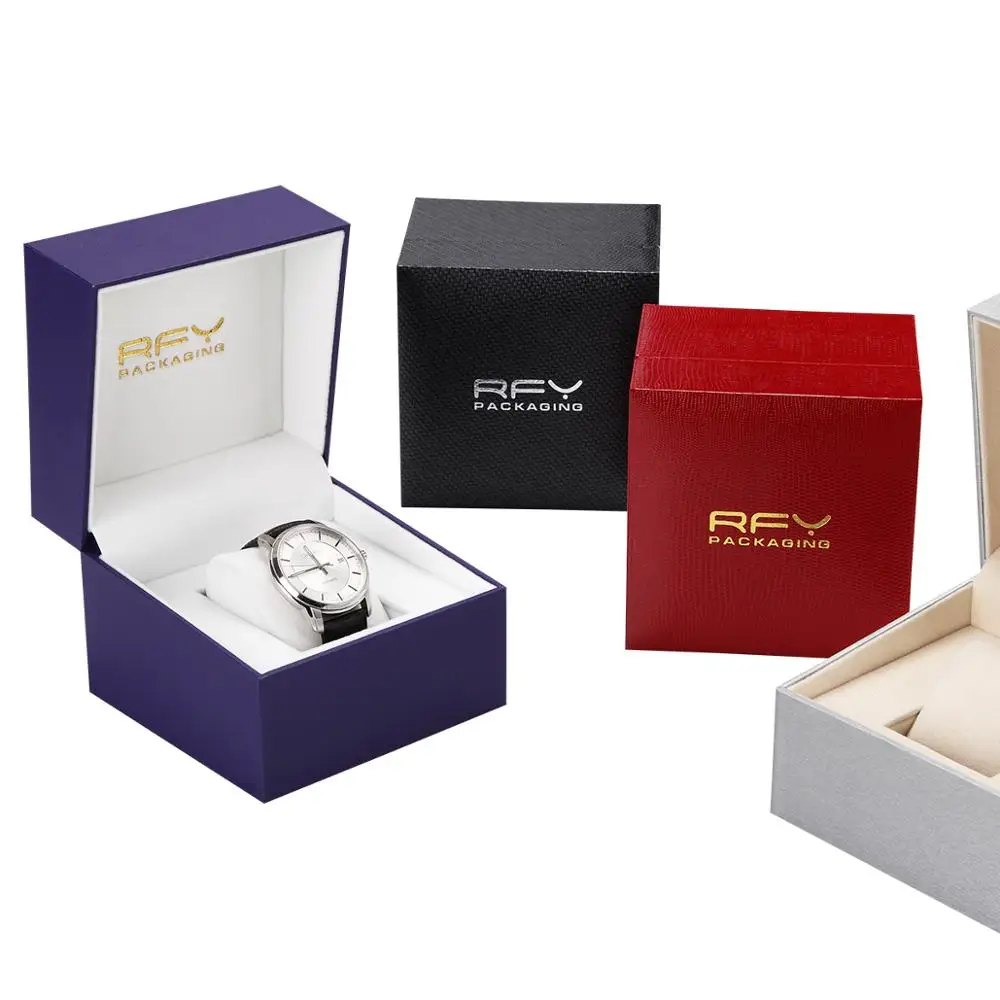 Индивидуальная дешевая картонная подарочная упаковочная коробка для одиночных часов