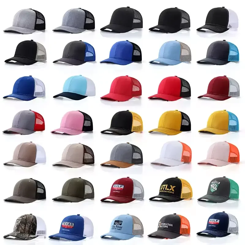 Wholesale Blank Richardson 112 Style Trucker Hats Plain High Quality Adjustable Custom Embroidery Logo Mesh Snapback Sports Caps