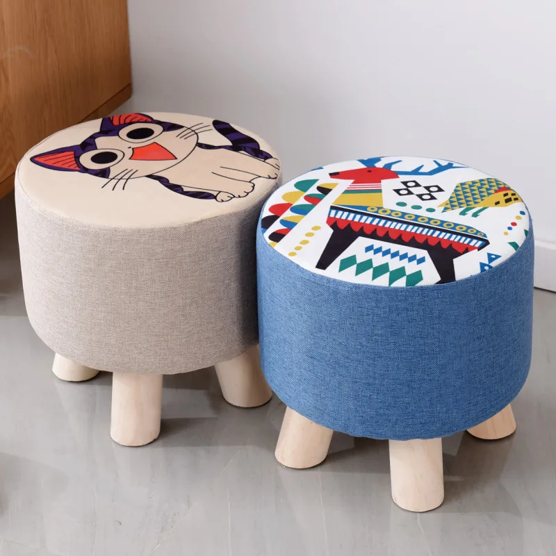 silya sa kainan maliit na bilog na kahoy na dumi ng tao mga bata upuan