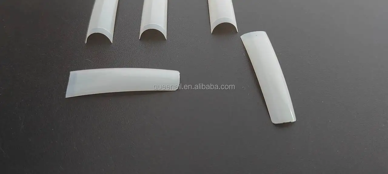 550pcs Bag French Artificial Nail Art Tips Natural Half Cover Long Pointed stiletto No C Curve Tapered straight square Nail Tip
