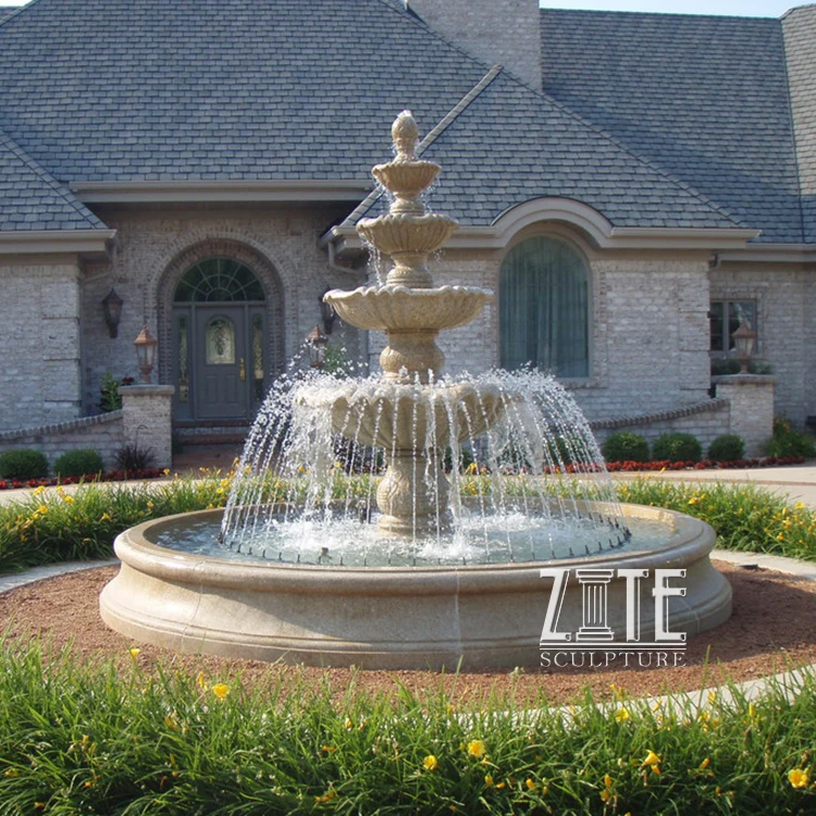 Decoration  garden outdoor natural stone marble fountain statue