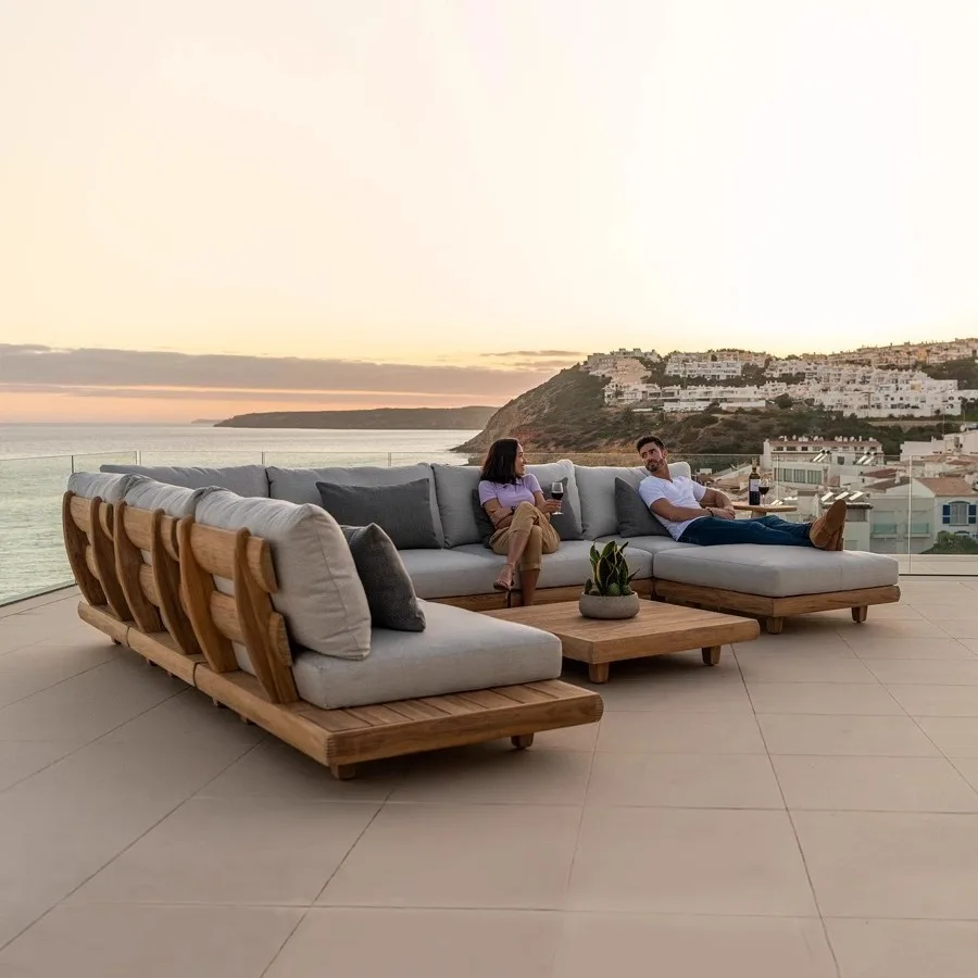 Garden Furniture Outdoor Lounge Patio Sectional Sofa Set Modular Cushion Couch Outdoor Furniture Sofa Set