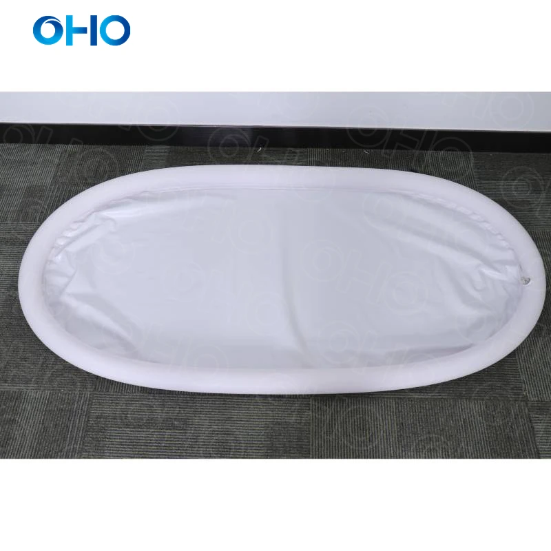 OHO 2024 New Trend Double Air Ring Portable Ice Bath Tub with red light Factory Direct Sale can Custom size logo