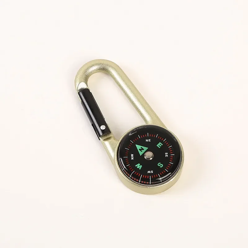Custom Keychain Portable Hanging Buckle Carabiner Compass for Outdoor Hiking