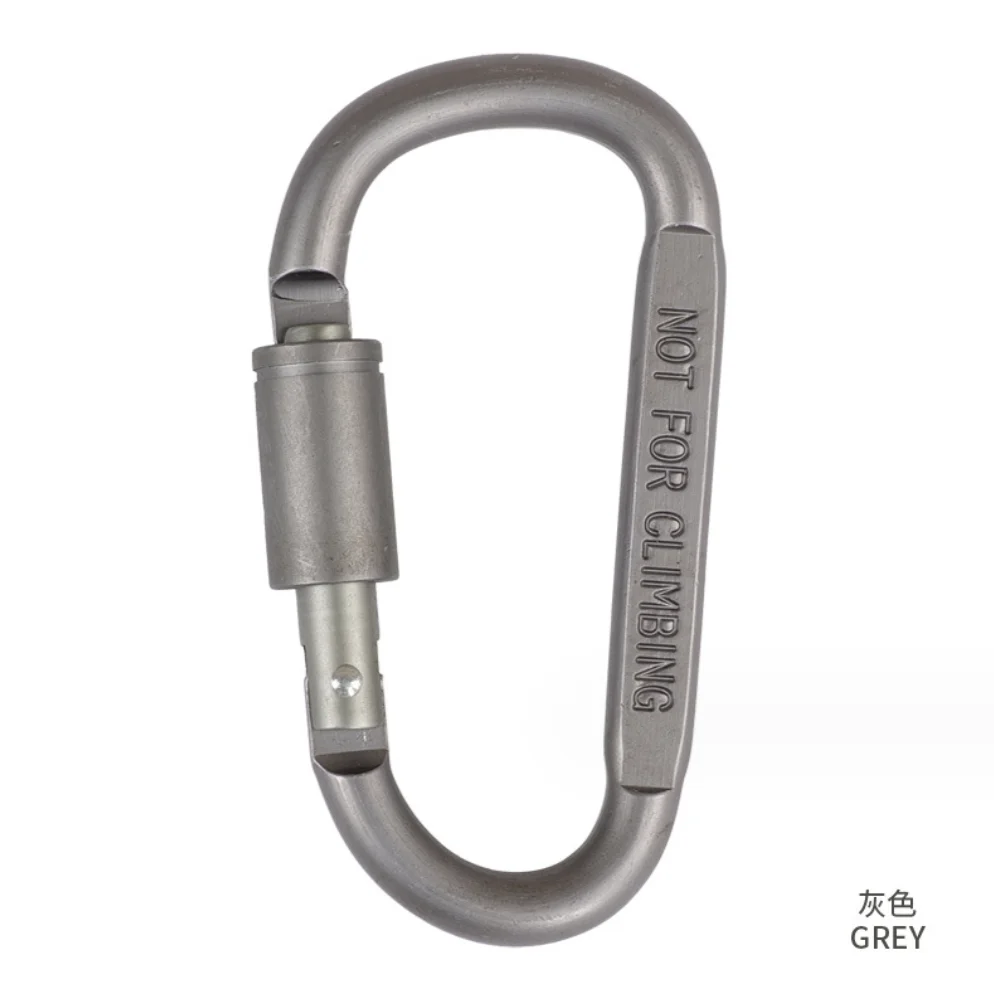 SOLO WILD Bold 8CM lockable D-type carabiner hook Custom Aluminium Alloy carabiner keyring  keychains carabiner