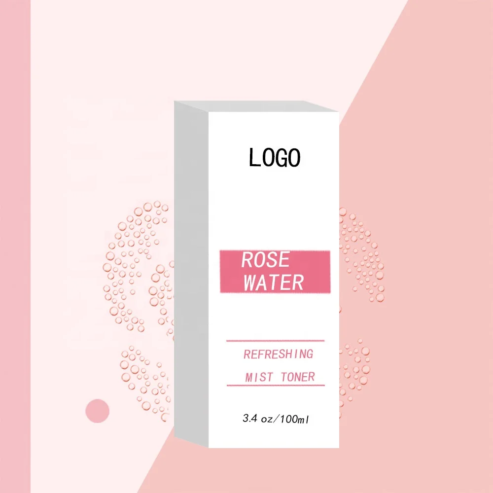 Organic Private Label Rosewater Facial Mist Skin Care Spray Hydrating Face Toner Rose Water Toner