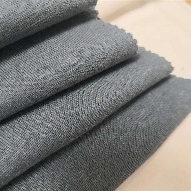 High weight 350gsm 400gsm 55%Hemp 45%Organic Cotton French terry Fabric for Hemp Knitted hoodie and pants fabric