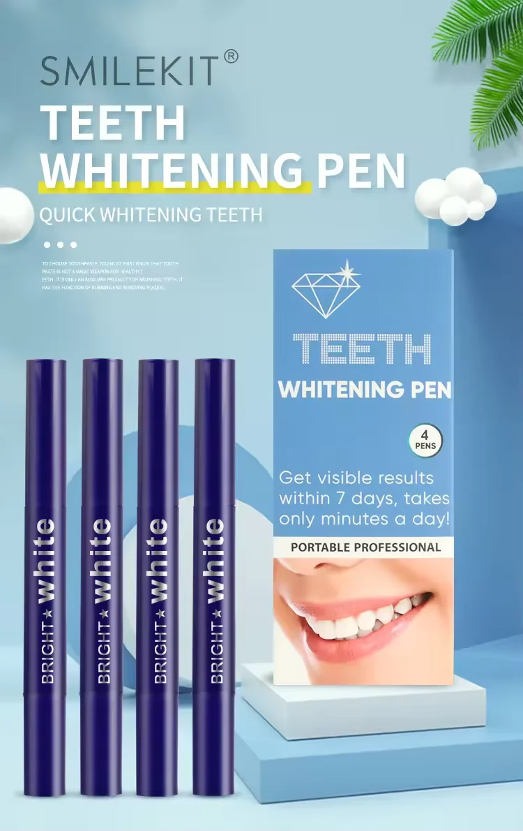 4 Pens Fast Remove Stains Bleaching Gel Carbamide Peroxide Teeth Whitening Pen 35%
