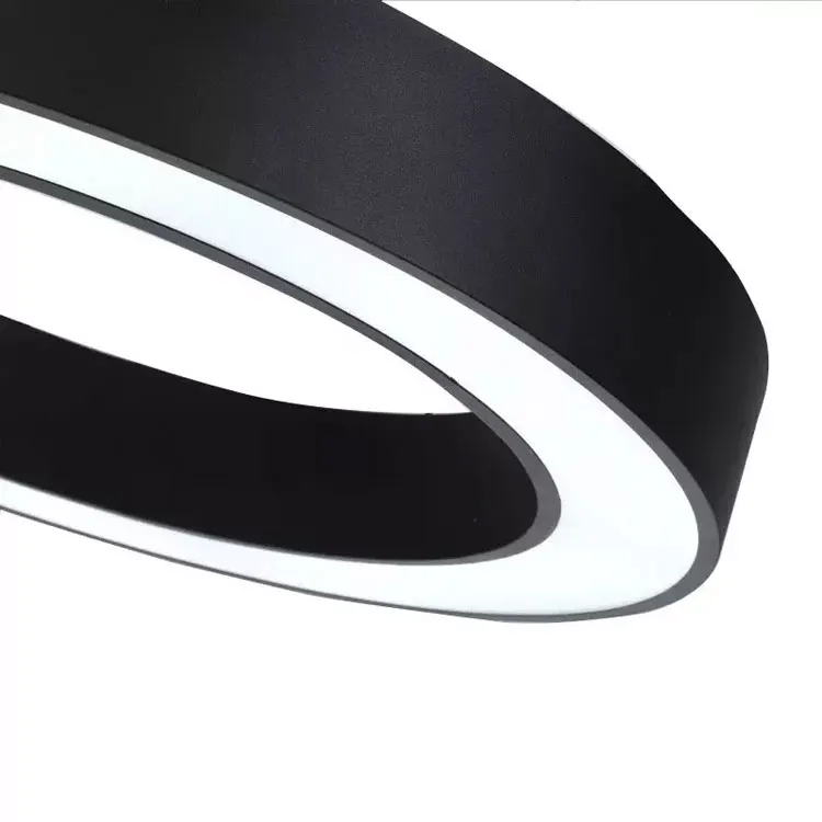 Modern circle Hanging Lamp Ring Lighting Commercial Pendant Light Round Led chandeliers For Gym Supermarkets