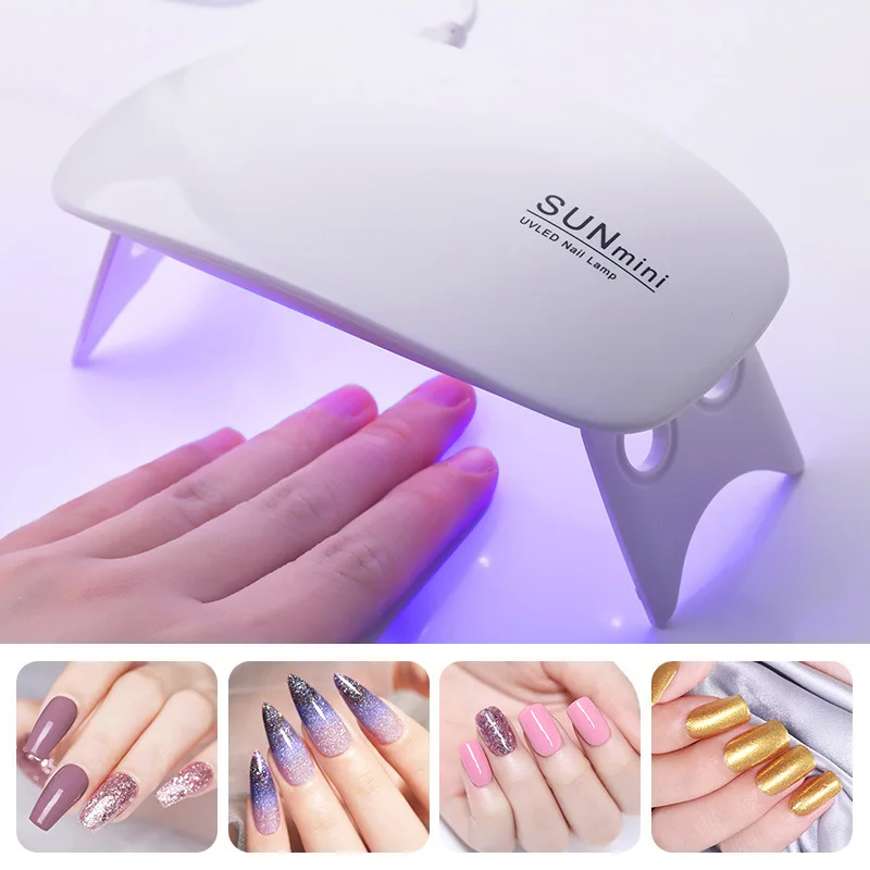 Flexible Pink Mini Sun Uv Portable Usb Interface Uv Lamp Nail Set With Gel Led Nail Lamp