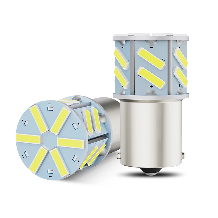 Стробоскопическая вспышка T20 LED P21 W5W BAY15D 1157 1156 ba15s 18SMD светодиодные лампы для украшения автомобиля, светодиодный стоп-сигнал