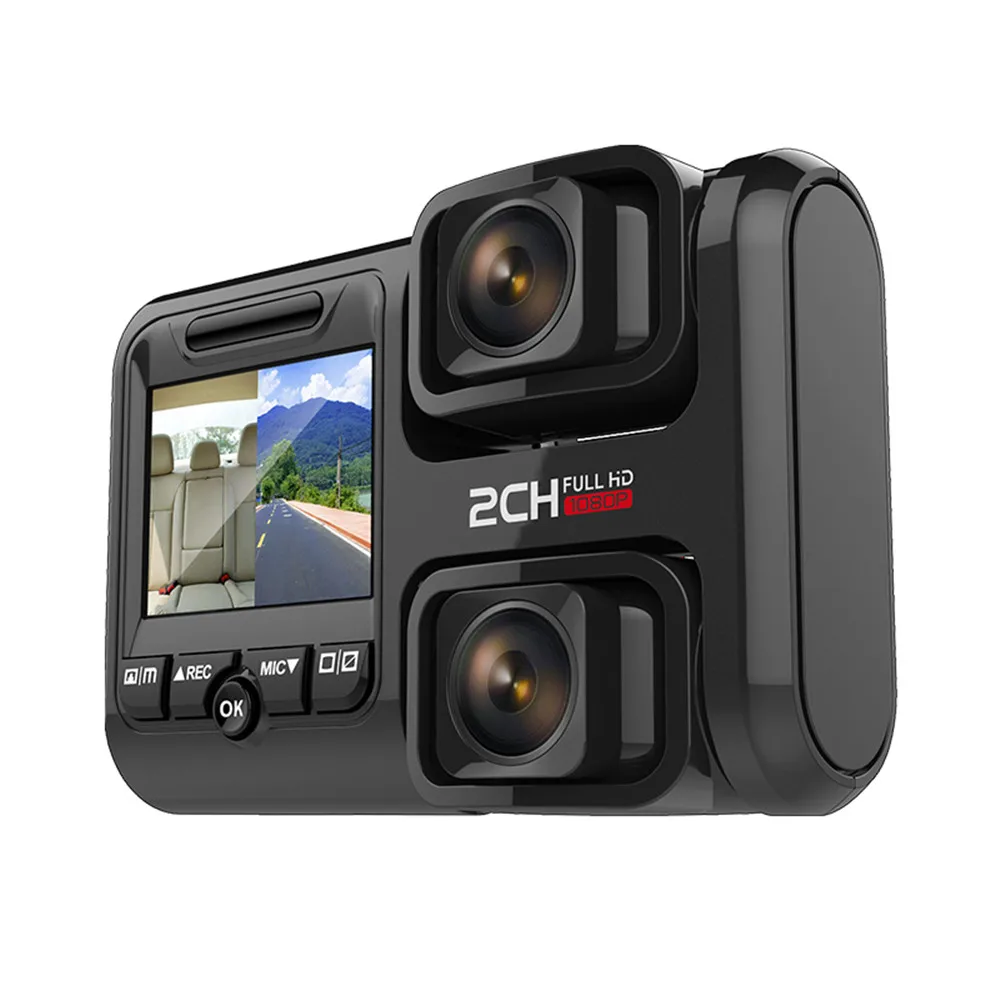 2 дюйма FHD1080P видеорегистратор с поддержкой Wi-Fi Встроенный g-сенсор супер конденсатор с алюминиевой крышкой, двойная камера