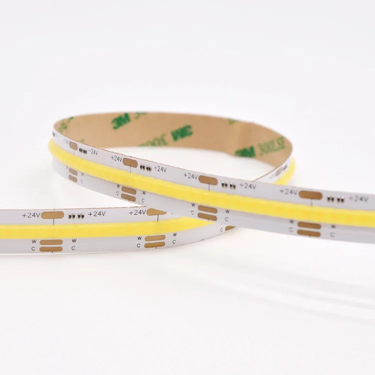 Factory Custom 12V 24V High Brightness 384 480 528Led/M 5 8 10Mm White Strip Lamp Flexible Cob Strip Light