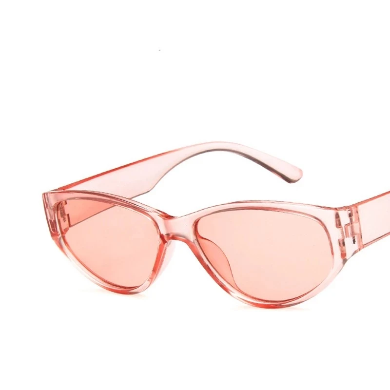 
New Cat Eye Fashion Design Women Sunglasses Plastic Anti-reflective Mirror Sun Glasses Vintage Men Small Frame Glasses Uv400 