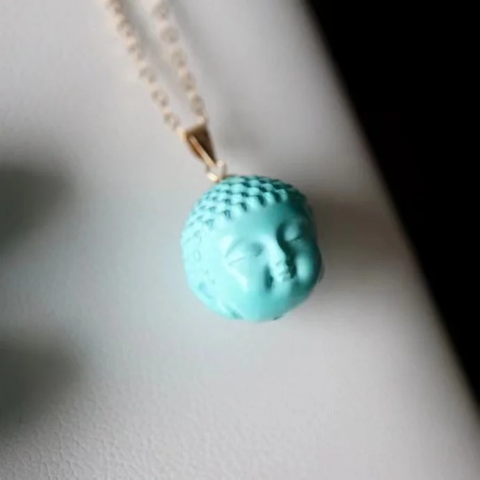 Customized Pure 18K Gold Pendant AU750 Fine Jewelry Gift Real Gold Peridot / Topaz / Aquamarine / Nephrite / Amber Pendant