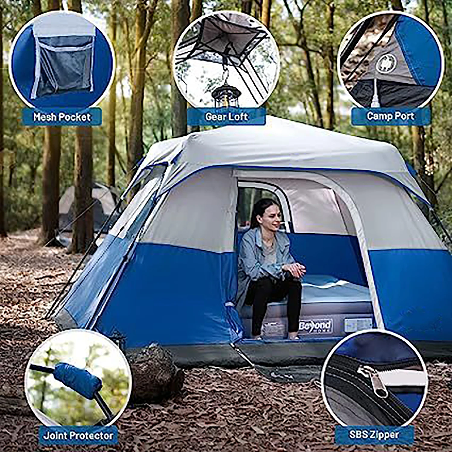 Outdoor Camping 6 Person Tent Europe and The United States Manufacturers Customized