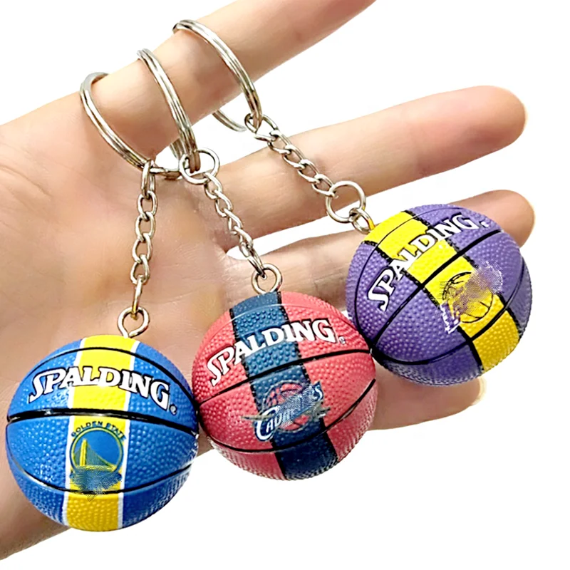 Personalized PVC PU Key Chain N B A Basketball Keychain with Team Logo for Basketball Fans Bag Pendant Gifts Souvenirs