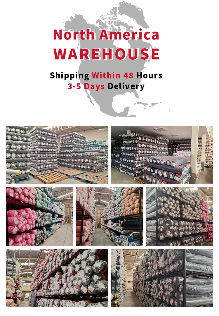 In Stock America Warehouse 378gsm T/T/R Brushed Fabric