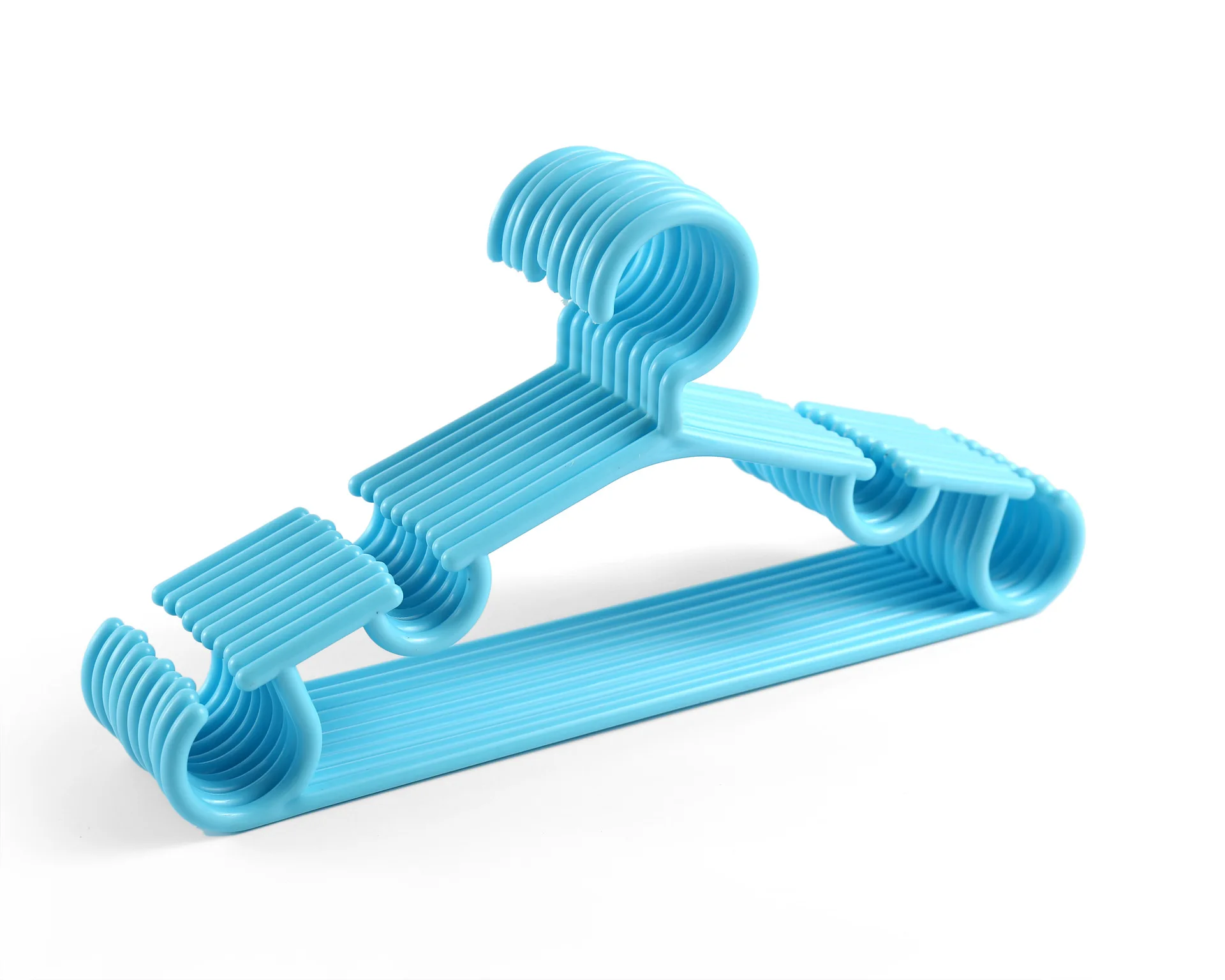 10 Pack Non Slip Coat Hangers Plastic Space Saving Rack for Kids Baby