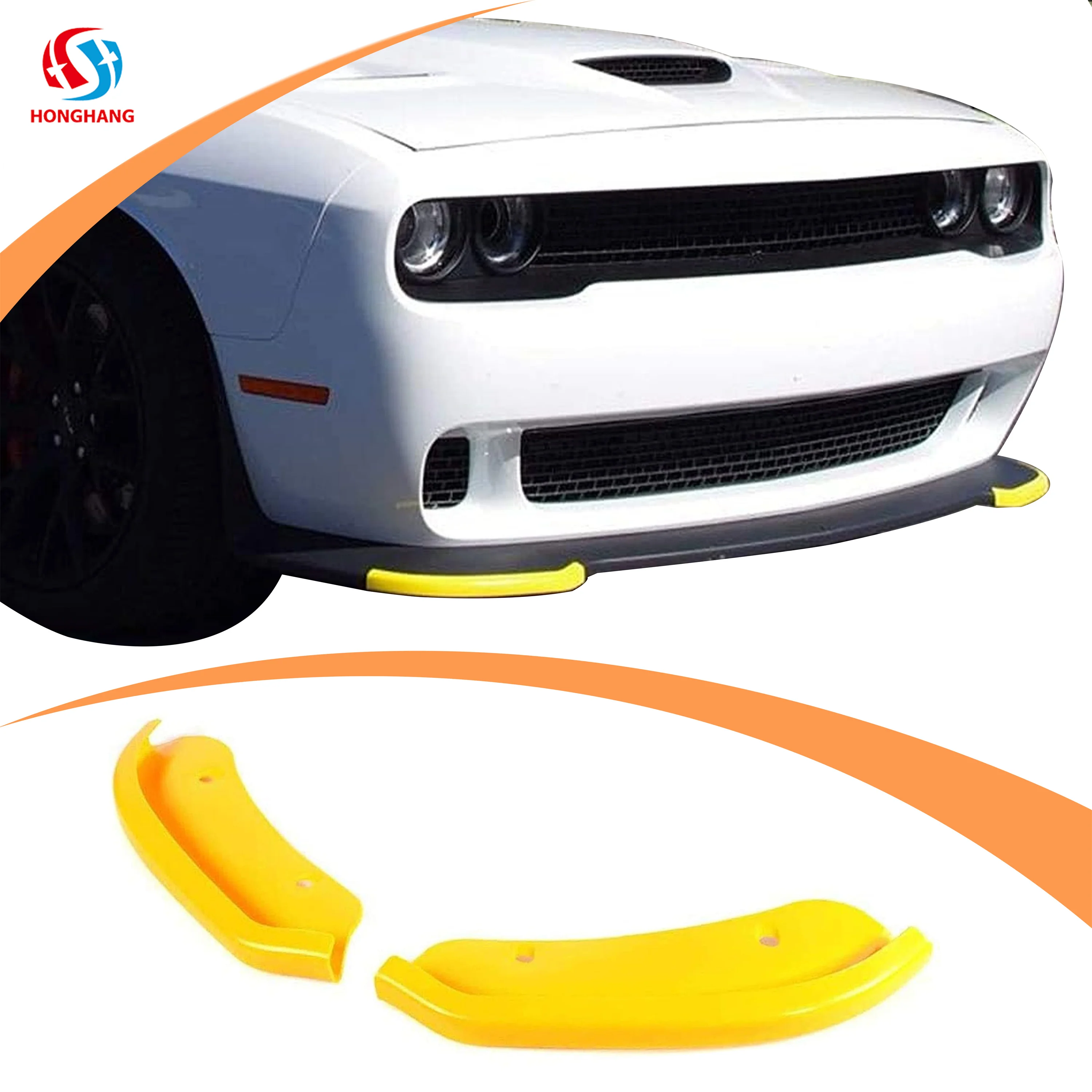 Honghang PP plastic Body Kit Front corner For Dodge Challenger S RT 2015-2020 Bumper Guard Corner 2 Pieces Auto accessories