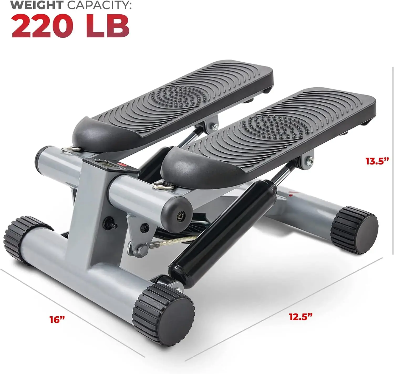 Fitness Mini Stepper for Exercise Low-Impact Stair Step Cardio Equipment with Digital Monitor