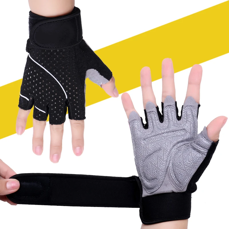 Microfiber Lady Custom Gloves For Gym Custom Fitness Strength Training Gloves For Women Man