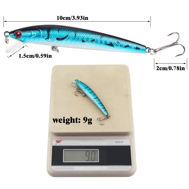 10cm/9g Floating Ringing Bead Imitation Hard Bait Lure Minnow Bait for Tuna Salmon Artificial Fishing Gear OPP Bag 9g 140mm Lure