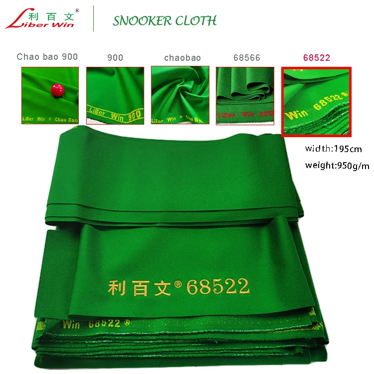 Yalemei Textile Liberwin brand 68522 snooker and pool table cloth napped felt