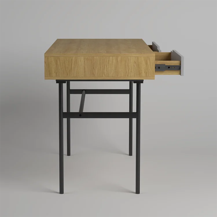 Ergonomic Modern Factory Supply Cheap Price Corner Corner Desk Wood Metal Legs Computer Table with Drawer