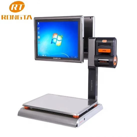 Touch screen display weighing machine with thermal receipt printer pos scale