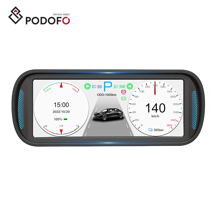 Podofo 6 8-дюймовый IPS HD-экран лобовый Автомобильный дисплей для приборной панели Tesla Model 3/Y с точной скоростью подключения