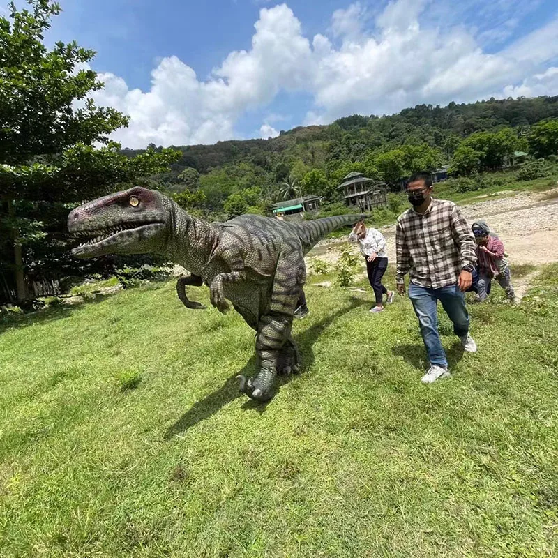 Hot Sale Animatronic hidden legs dinosaur wearable costume for park