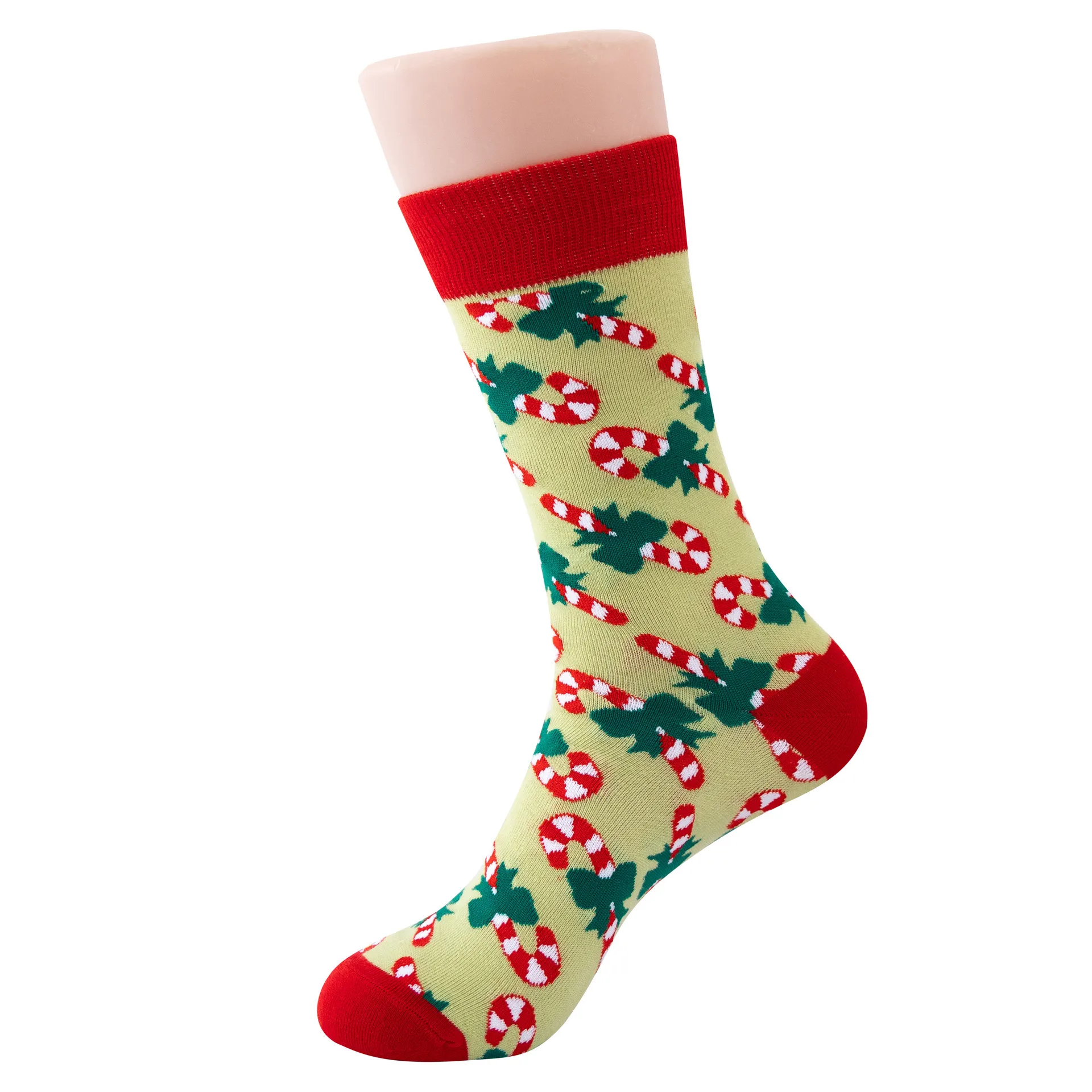 High Quality Creative Crew Christmas Socks Winter Stockings With Snow Tree for Women Wholesale Cotton Funny Socks