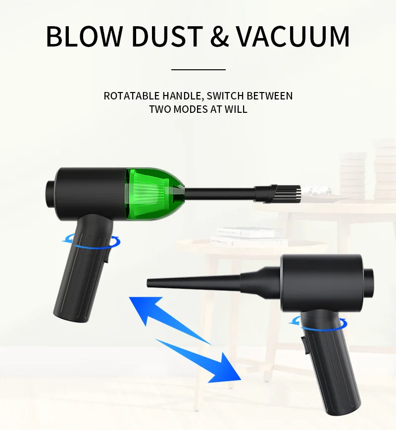 VC12A Vacuum Cleaner Rechargeable Air Duster Portable Cordless Electric