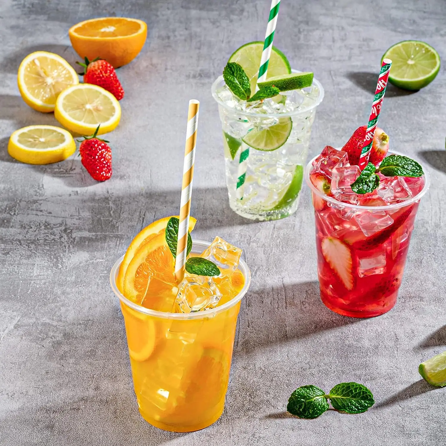 Plastic drinking Disposable PET Clear Cup With flat Lid Cold Beverage Takeaway Iced Coffee Latte Juice Smoothies bottle 12 16 oz