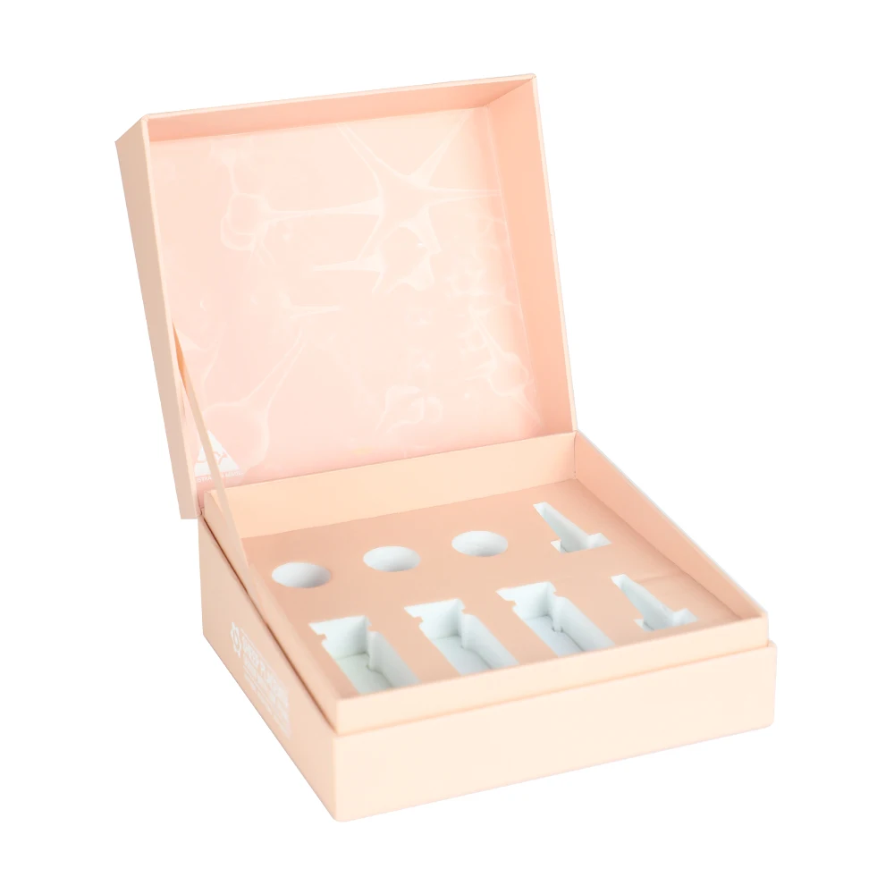 Custom logo printed hat clothing lash rigid boxes magnetic clamshell flip paper gift packaging box with eva