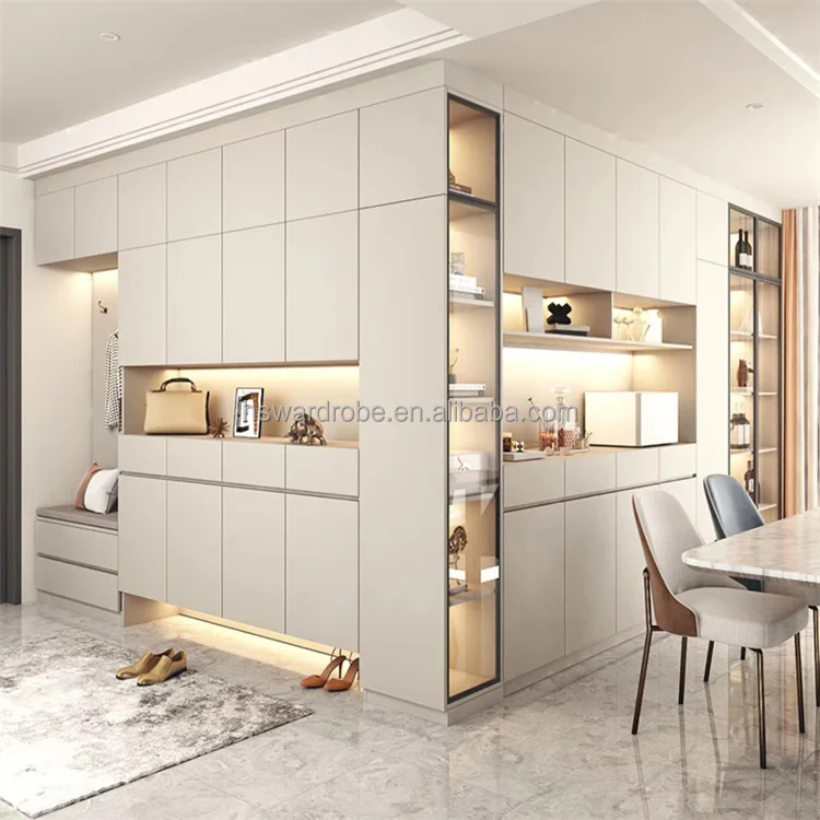 Entry Furniture MDF Wood New Design  Modern Luxury Shoe Cabinet Organizer Wooden Shoe Rack Shoe Cabinet Furniture With Seat