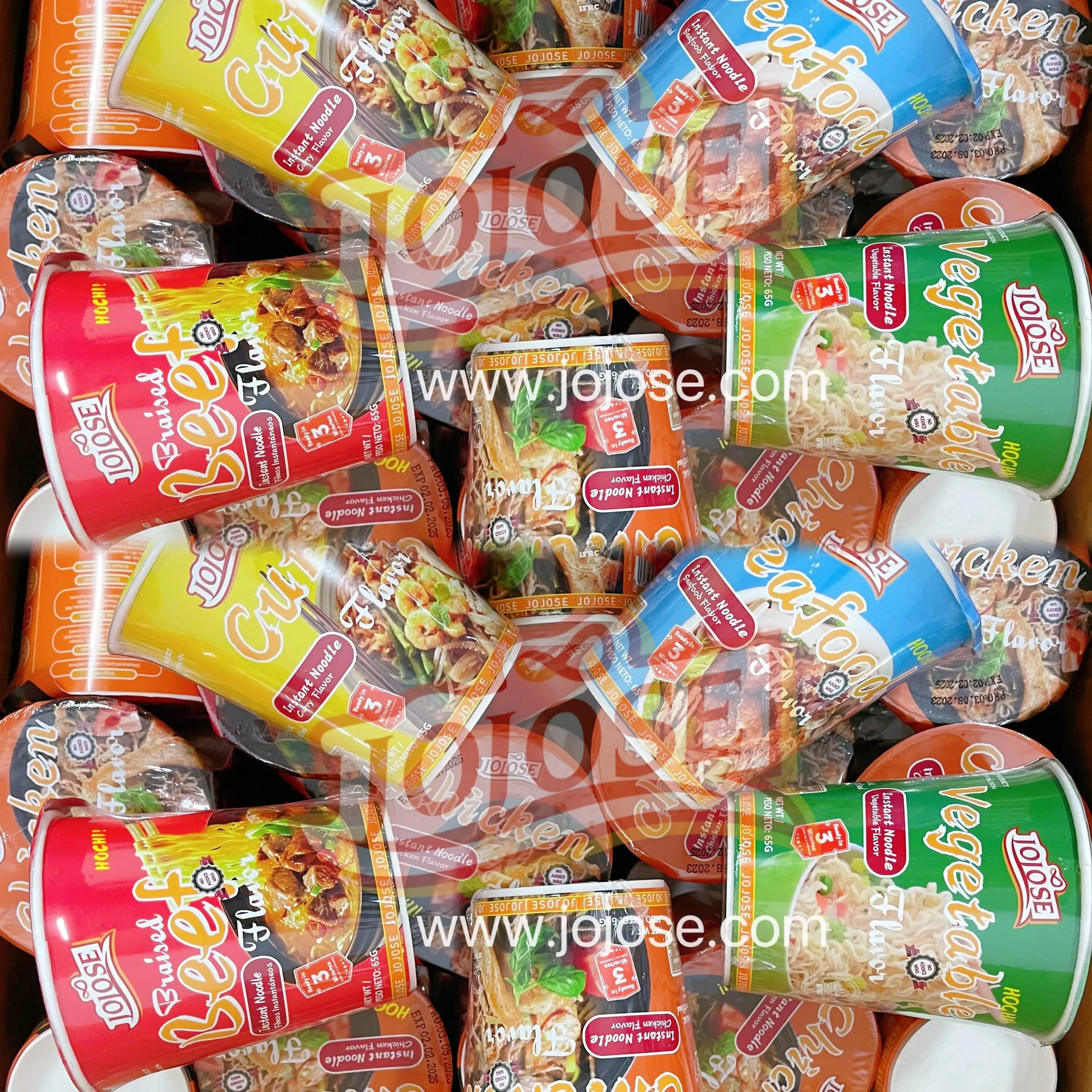 JOJOSE FOODS Halal Cup Instant Noodle 65g Offer Wholesale Chinese Private Brand Chicken Flavor Yum Yum Instant Noodle In Cup