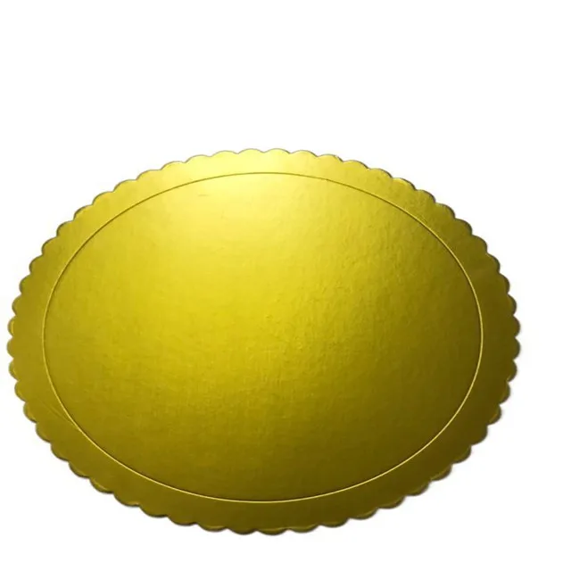 Food Grade Disposable Paper Round Golden Cake Card Paper Cake Base Board