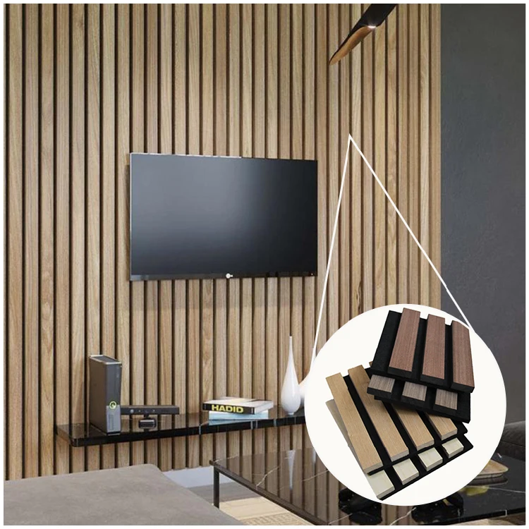 XHDECOR 3D acoustic panel MDF nature oak veneer/melamine colors