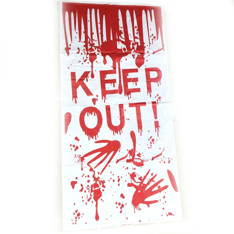 
New coming customized party fancy scare items halloween bloody door cover 