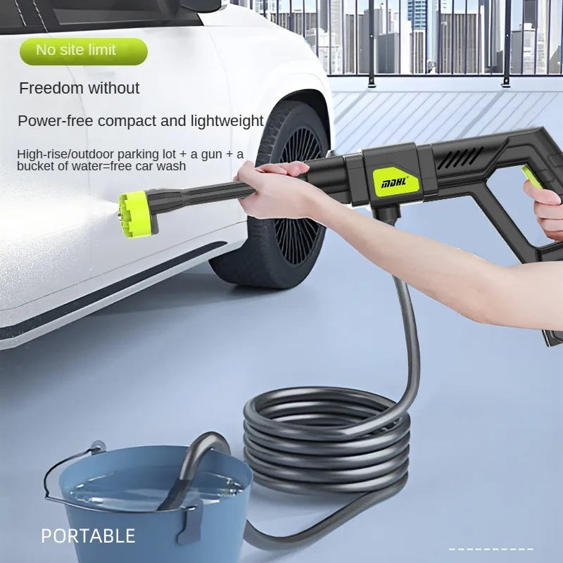Self Service 5M Hose Pipe Car Washer Machine Electric 24V Car Detailing Equipment Wireless Pressure Washer With Lithium Battery