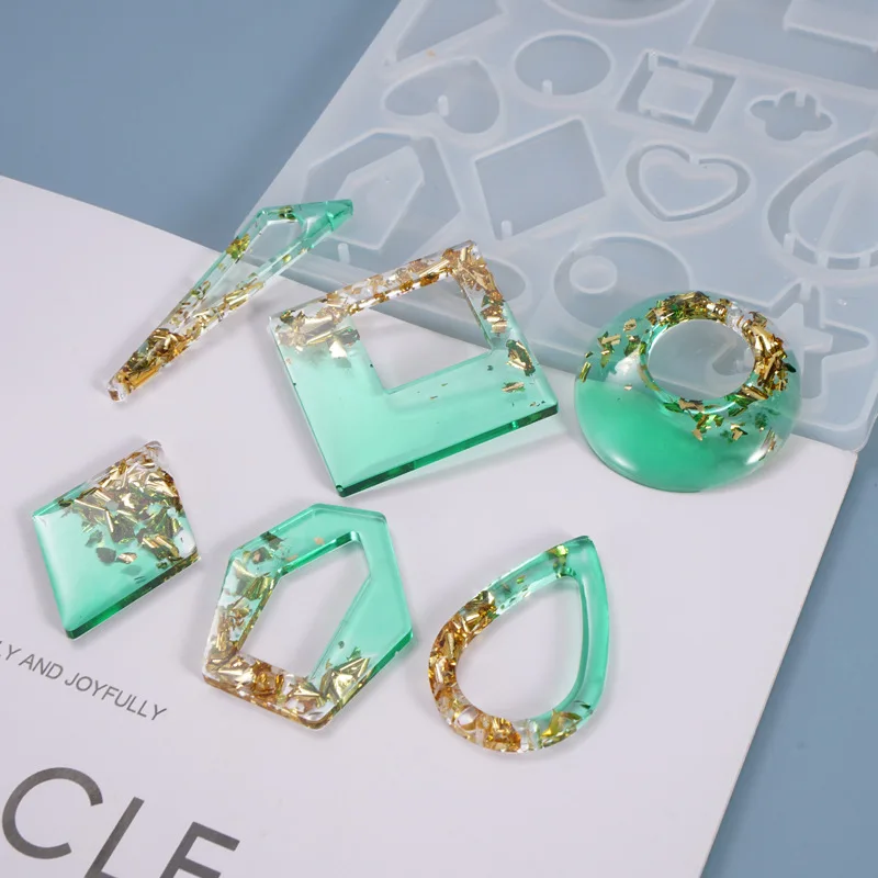 Handmade Style Earring Epoxy Resin Molds Tools Set Fashion Jewelry Silicone Molds for DIY Earring Pendant Craft