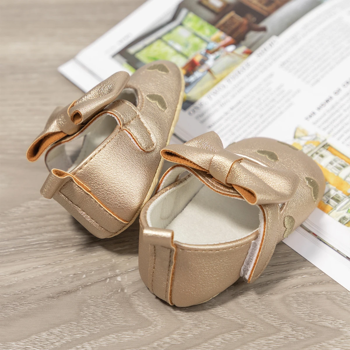 Amazon hot indoor infant baby comfortable Bow princess shoes anti-slip