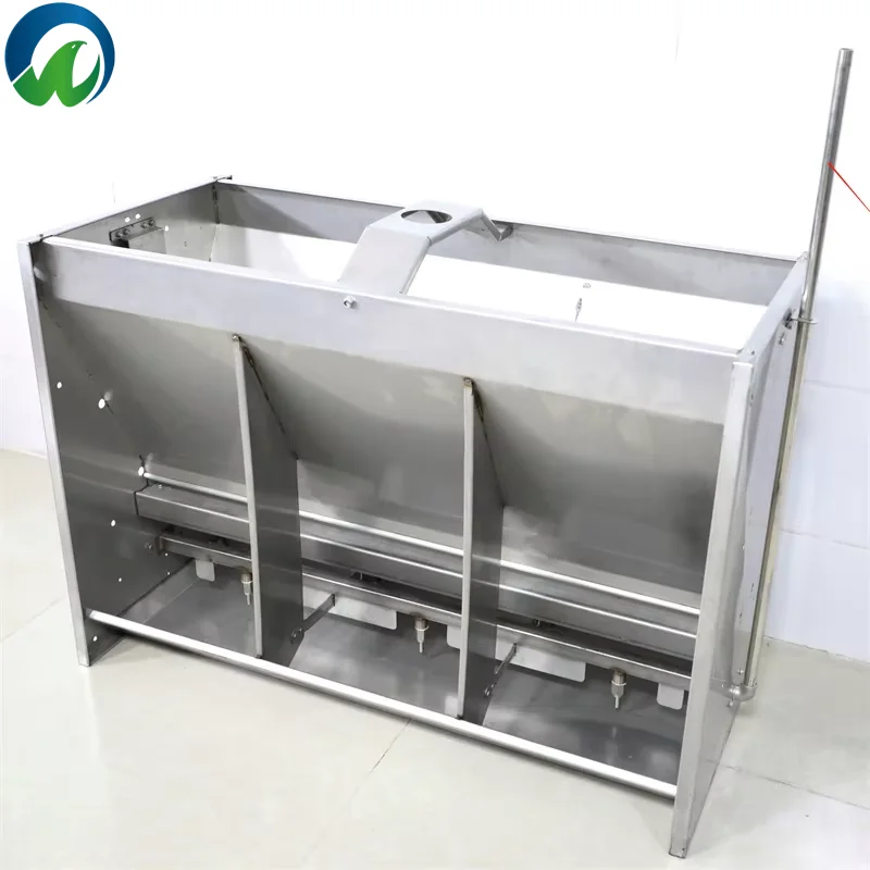 Double Side 304 Stainless Steel Pig Feeder Dry and Wet for Fattening Pig Nursery Pig Home Use Animal Feeders Used Condition