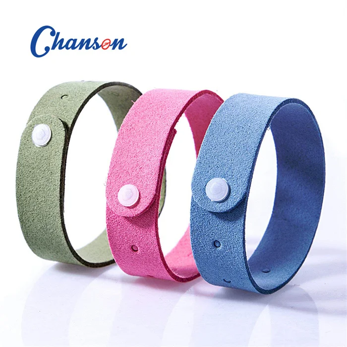 Wholesale manufacture Microfiber material Mosquito and Insect repellent bracelet