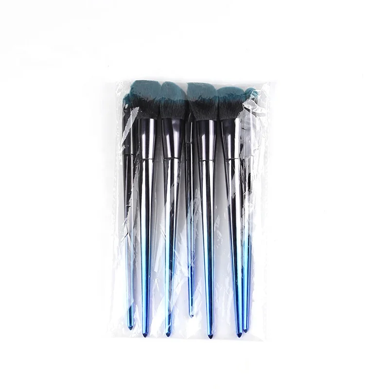 Luxury Professional 7pcs Soft Synthetic Hair Make Up Brushes Gradient Color Custom Cosmetic Makeup Brush Set